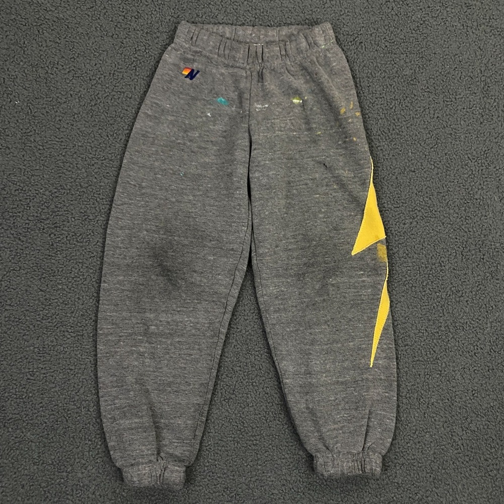 Aviator Nation Jogger Pants Kids size 4 Lightning Thunder Bolt Sweatpants